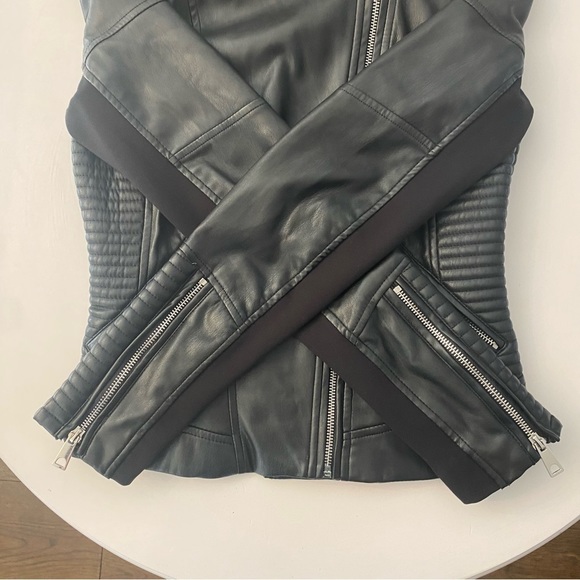 Zara Trafaluc Black Faux Leather Biker Jacket - Picture 13 of 14